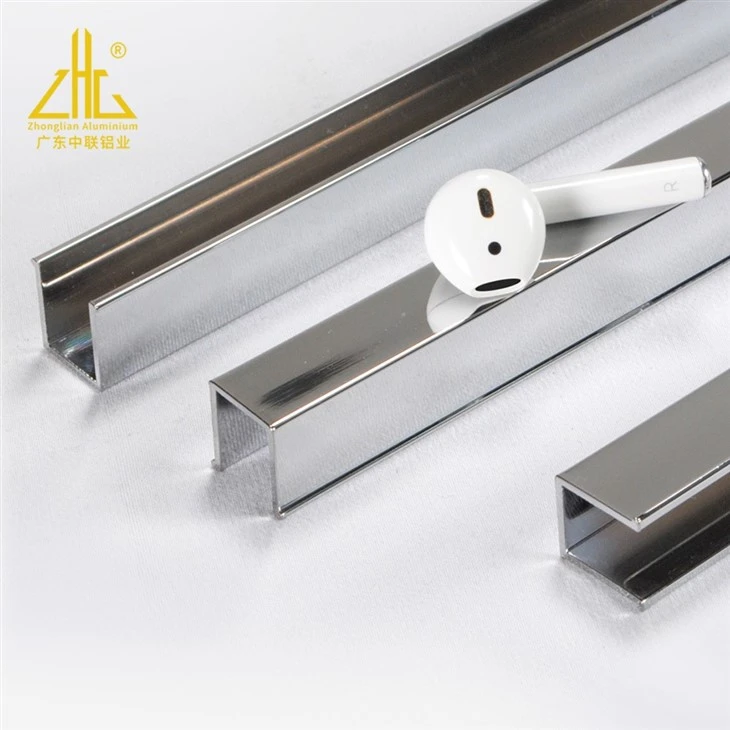 Aluminum Extrusion Electroplated Shower Room Aluminum Profile