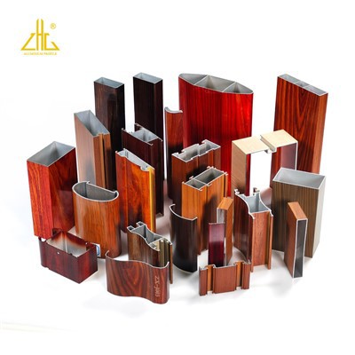 Profil tal-linja tal-istampa tal-estrużjoni tal-aluminju tal-kulur tal-kisi tal-qamħ tal-injam OEM għal Limitu tal-ħajt tal-purtieri tal-bieb